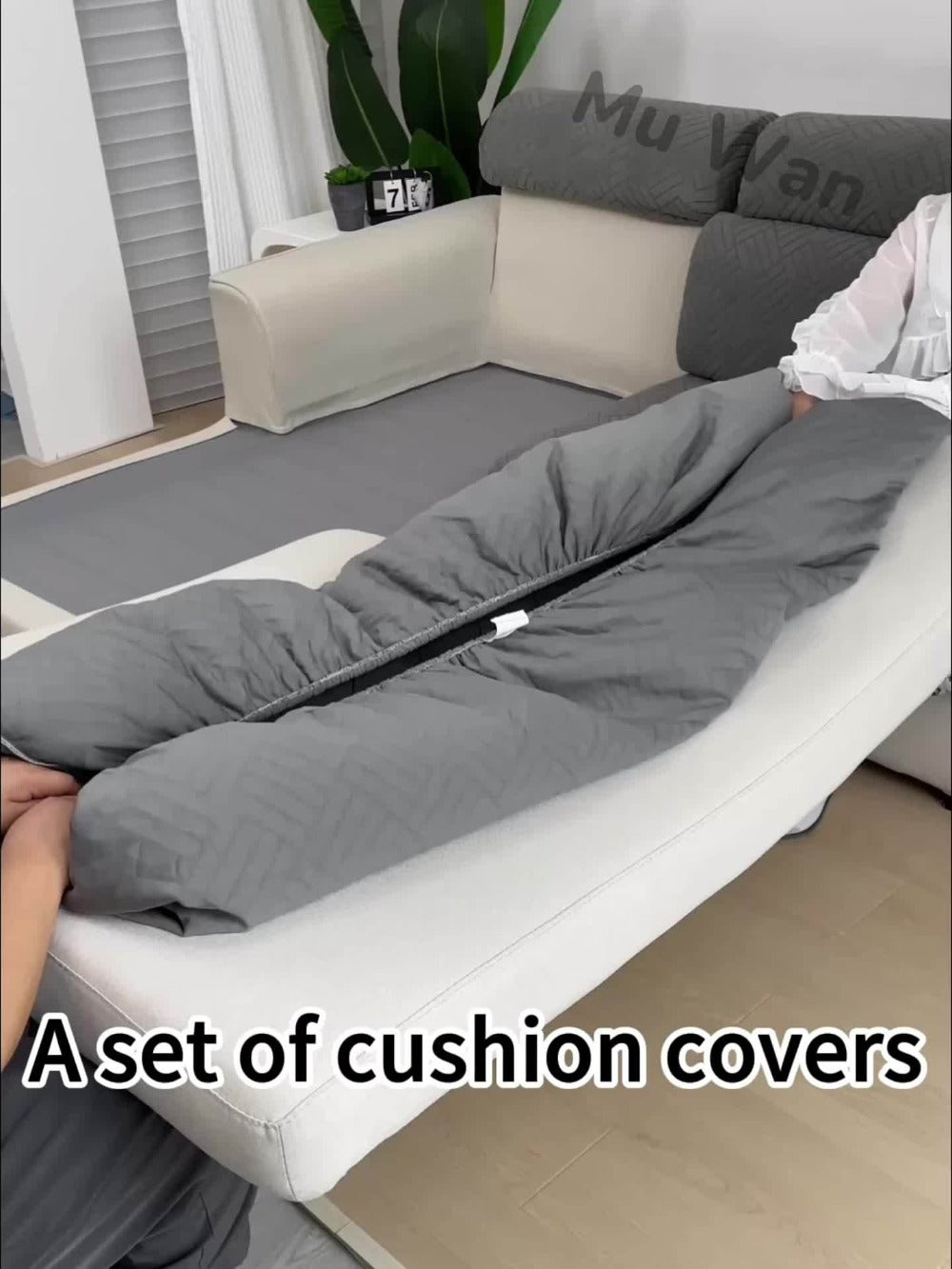 Sofa Cover Stretch Slipcover Universal Fit - Elastic Non-Slip Couch Cover Pet Friendly Machine Washable | Sofa Seat Cover Armrest Back Chaise Protector for Living Room Deep Gray Ho - product image 17