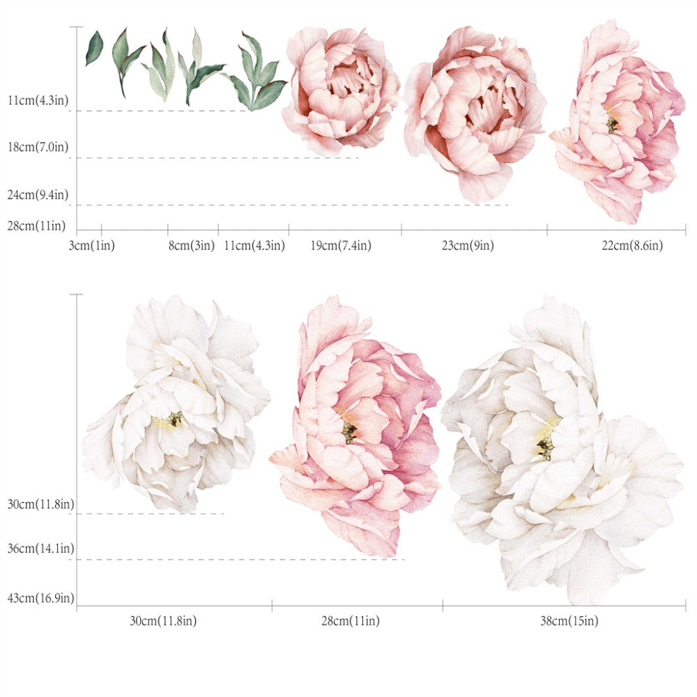 Peony Flower Window Glass Sticker – Anti-Collision Waterproof Decorative Glass Film, European Floral Wall & Window Decal for Home Decor, 17.7 x 47.2 Inches (2 Styles) - product image 12