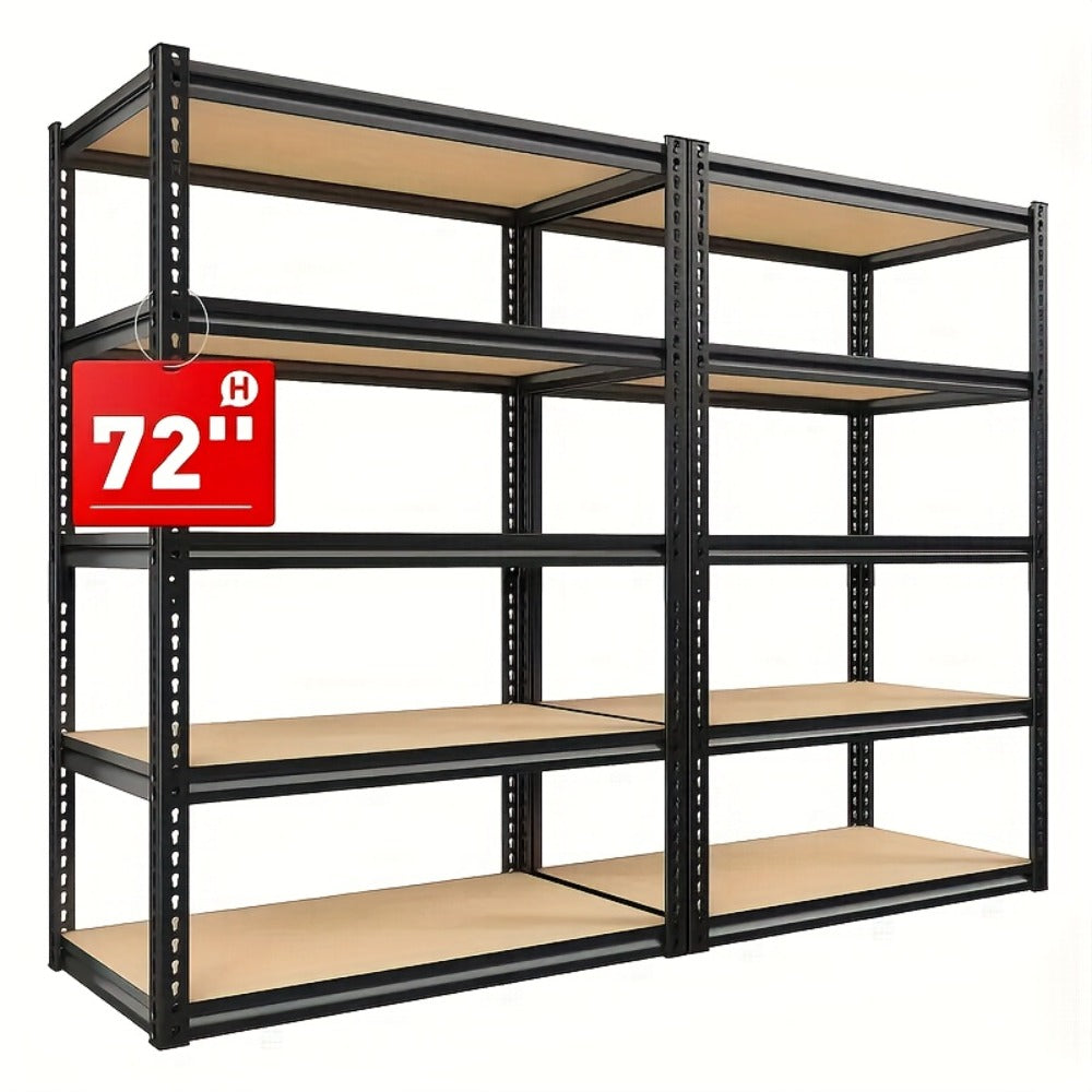 Heavy Duty Metal Shelving Unit 72 Inch – 400 lbs Per Shelf Adjustable Steel Storage Rack for Garage, Warehouse, Home & Office, Industrial Style Utility Shelf, Easy Assembly - product image