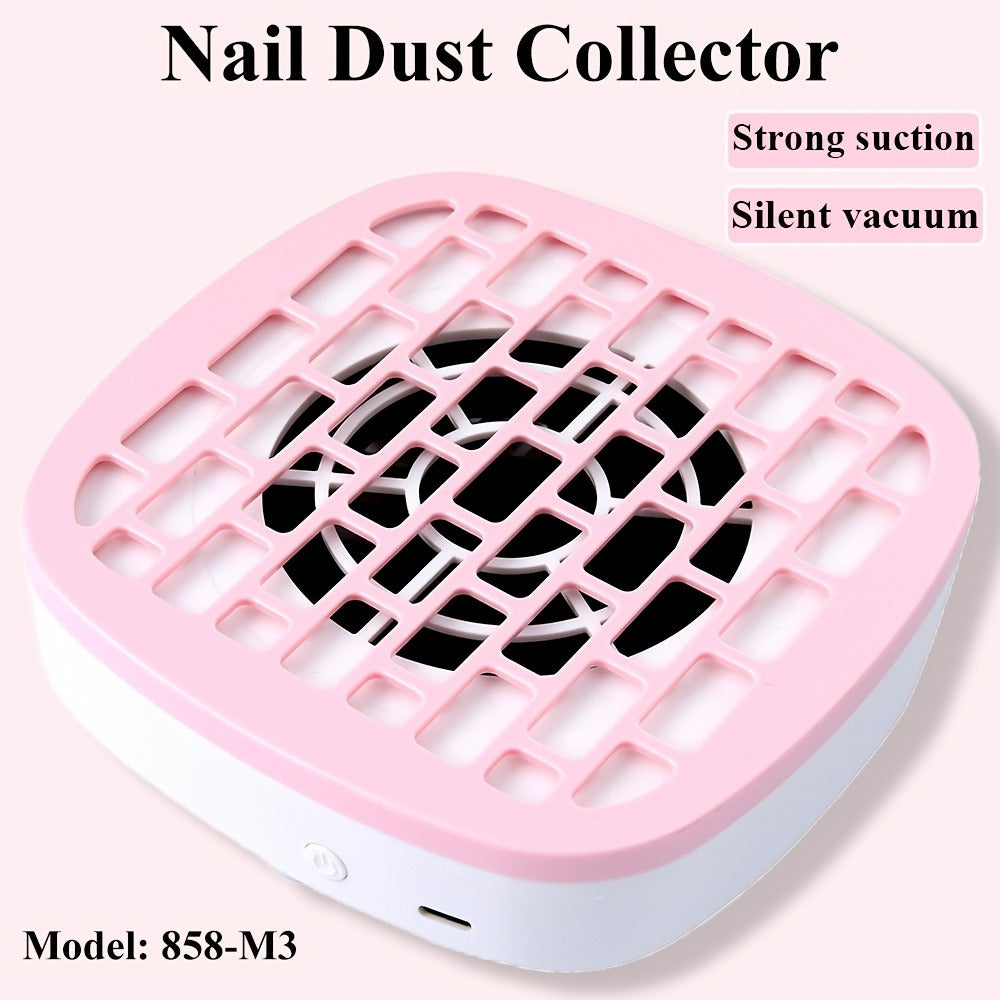 Nail Dust Collector Desktop USB Electric Nail Vacuum Fan Powerful Suction Powder Removal Machine with Filter for Manicure Nail Drill Salon Home Use White Pink Blue Purple - product image 2