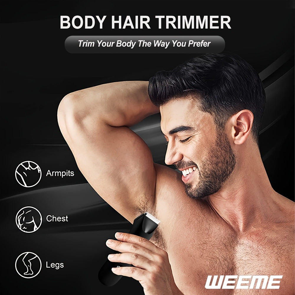 Men's Body Hair Trimmer USB Rechargeable - Chest, Leg & Armpit Hair Trimmer with LCD Display & LED Light, Cordless Electric Body Groomer for Men, Gift for Dad, Husband, Son, Birthd - product image 7