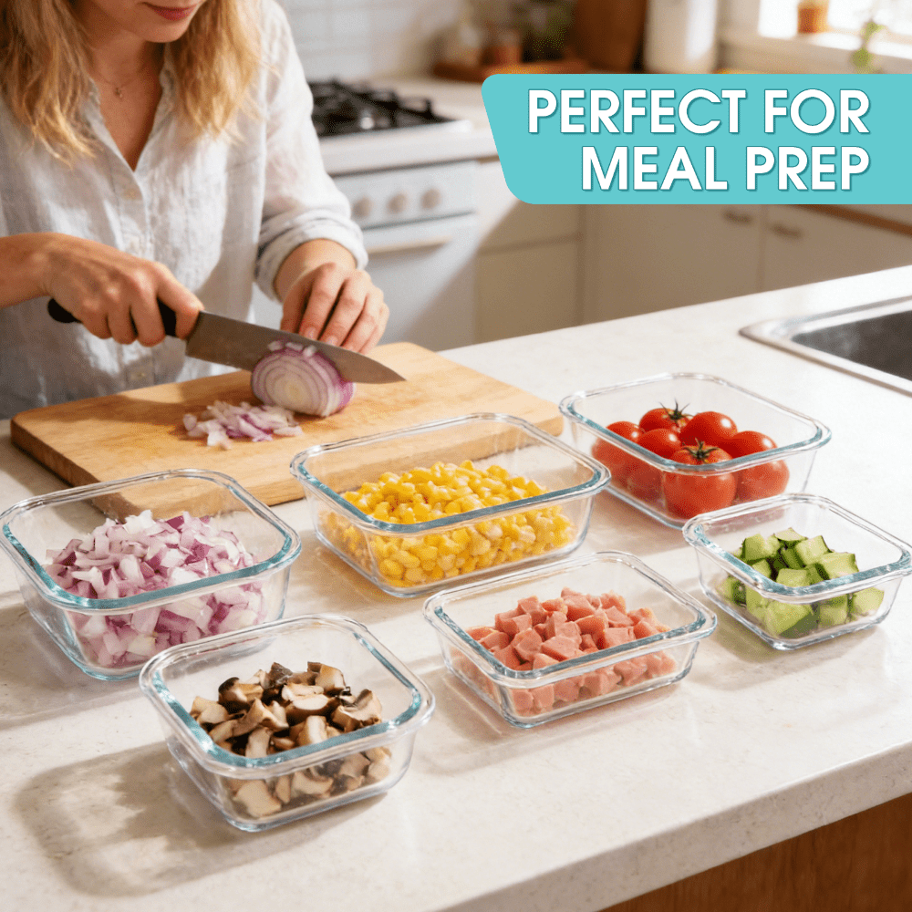 24 Pcs Set Including 8/12 Lids and 8/12 Box Glass Food Storage Box, Suitable for Refrigerator Storage Boxes, Microwave Ovens, Ovens - Perfect for Salads - product image 6