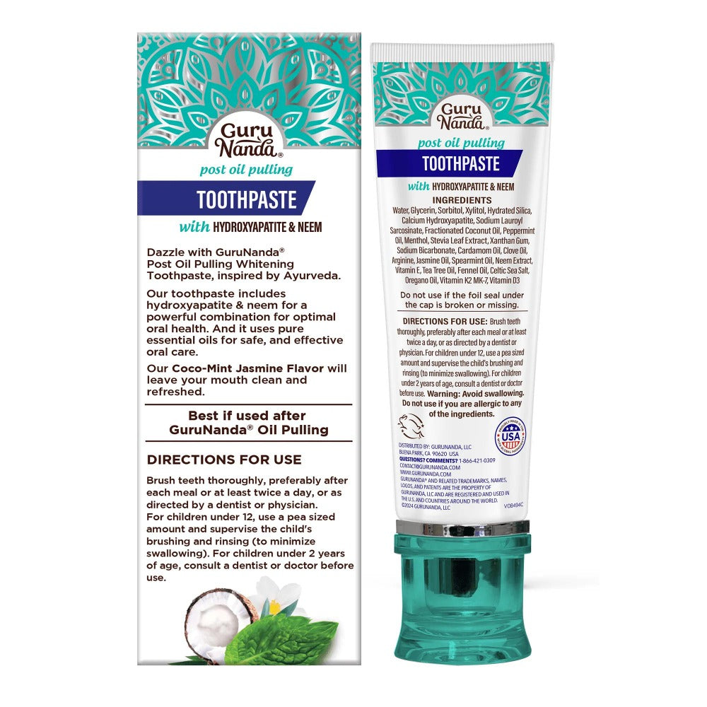 Hydroxyapatite Whitening Toothpaste Fluoride Free – Natural Teeth Whitening for Sensitive Teeth Stain Removal Fresh Breath Enamel Remineralization Support Daily Oral Care Non-Abras - product image 2