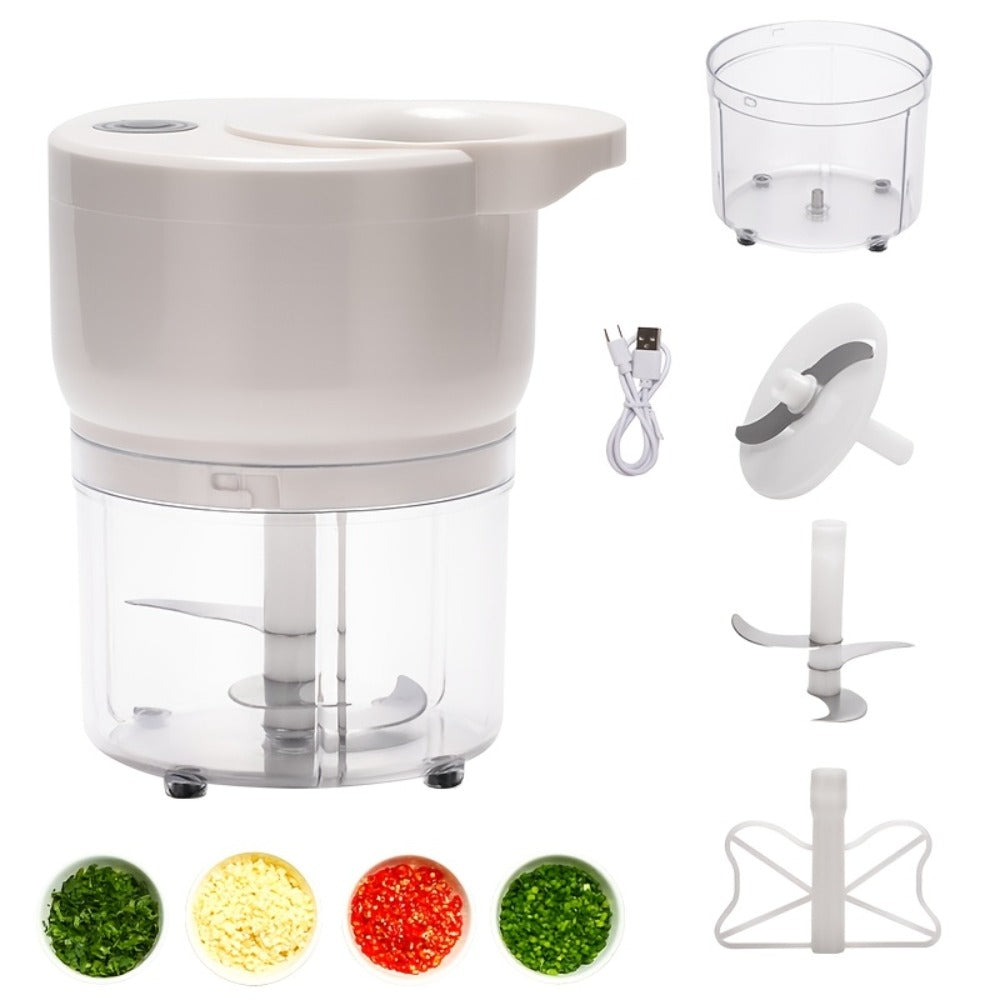 Electric Food Chopper Mini Garlic Crusher USB Rechargeable Meat Grinder 3.38oz 8.45oz Portable Wireless Kitchen Tool - product image 12