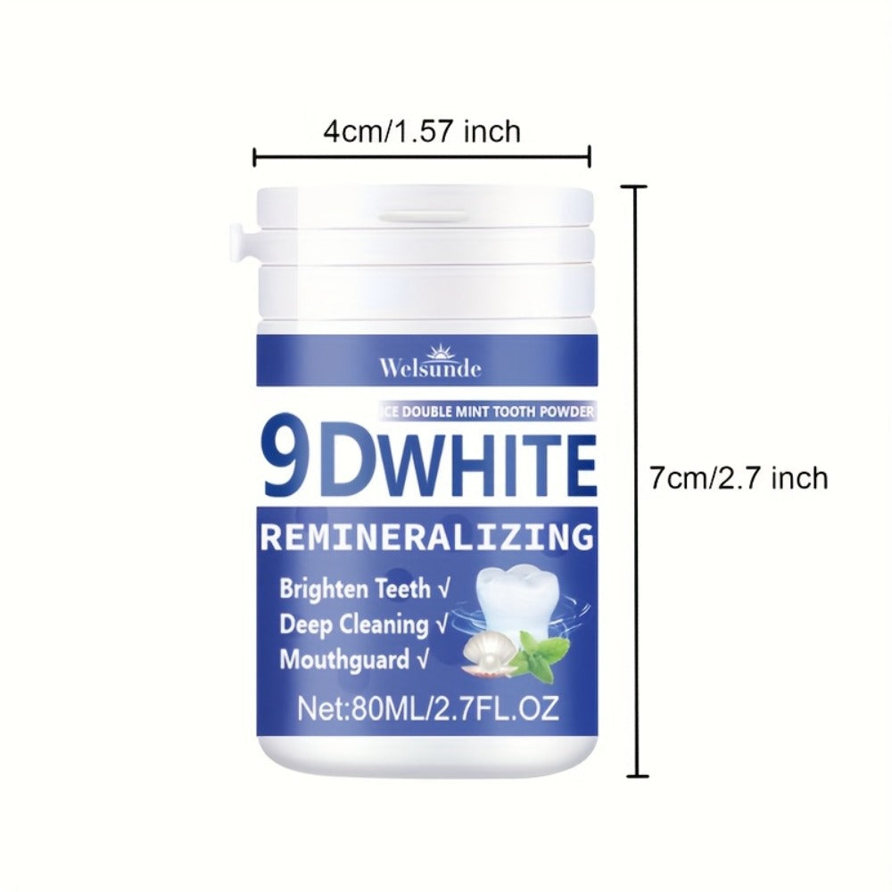 Hydroxyapatite Tooth Powder 3-Pack Remineralizing Whitening Deep Cleaning Mint Fresh Breath Enamel Repair Oral Care for Men Women 80ml Each Bottle - product image 4