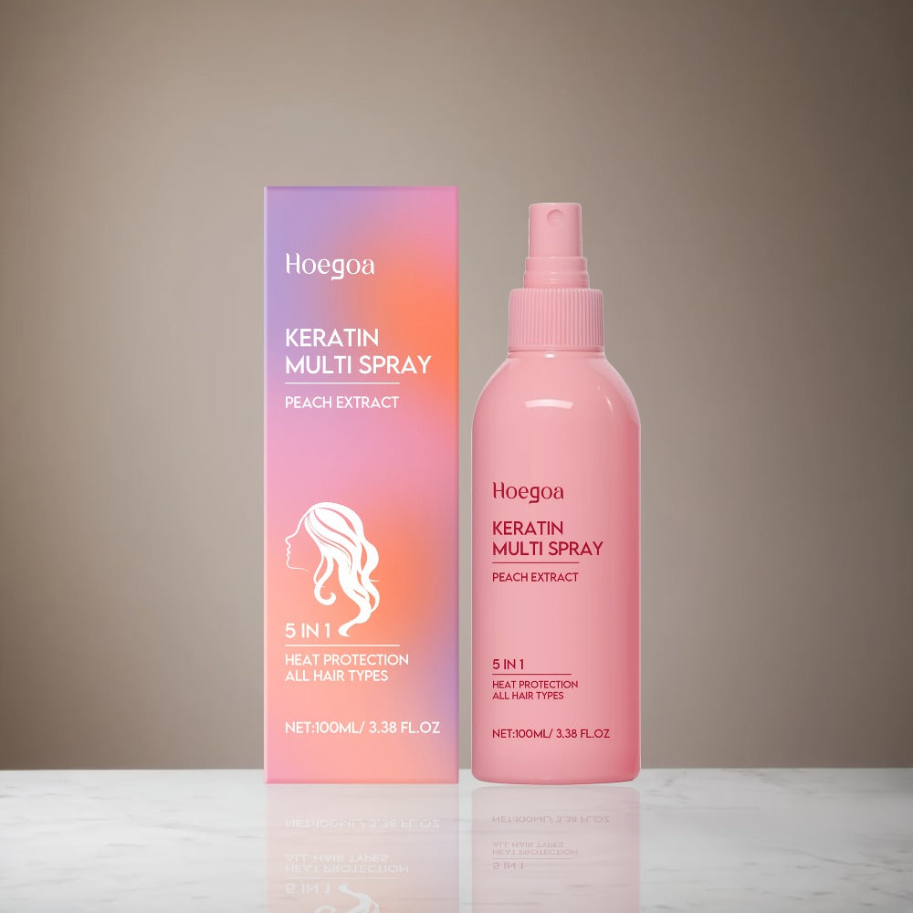 Leave-In Conditioner Spray 2 Pack — Fruity Peach Scent No-Rinse Hydrating Hair Spray with Heat Protection, Moisturizing Fluffy Styling, Glycerin Formula for Normal Hair Women - product image 3