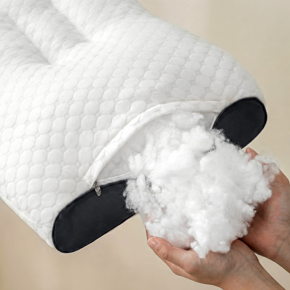 2pcs Neck Pillows, Made of Breathable Fabric That Prevents Sweatiness During Long-term Wear, Features a Removable Zippered Pillowcase - product image 5