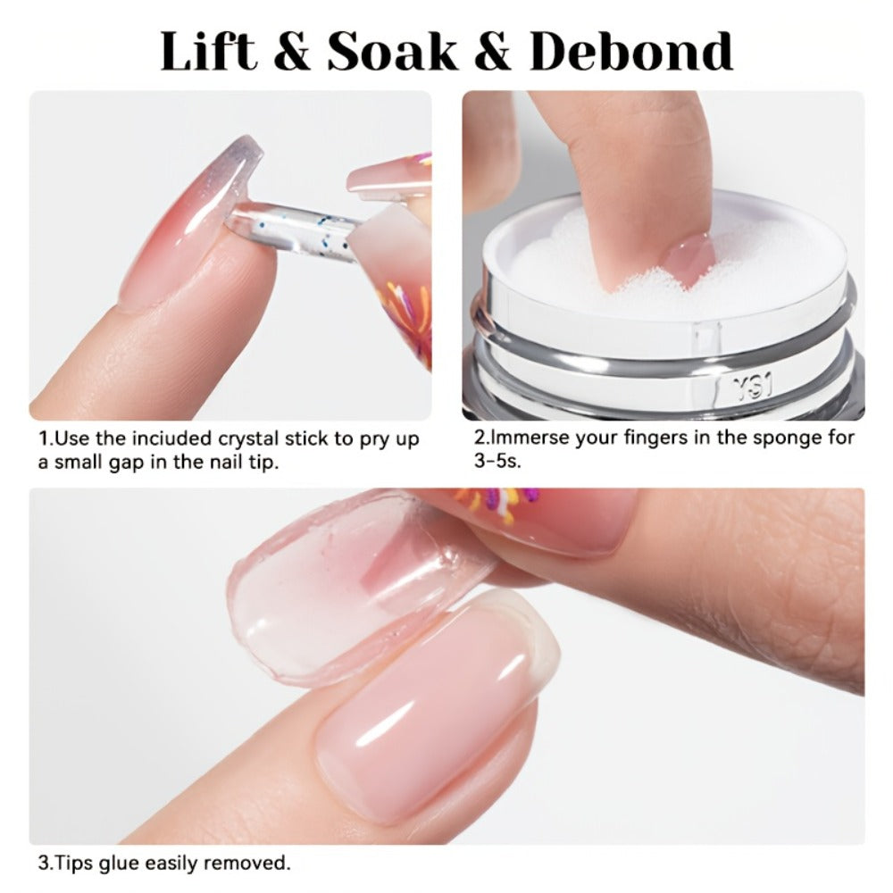 Press On Nail Debonder Remover 80ml — Fast 3-5 Second Soak-Off Liquid for False Tips, Rhinestone Glue Remover, No Damage Easy Dissolve, Professional Nail Care Tool for Women Home S - product image 3