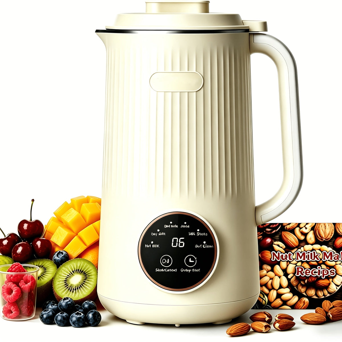 8-in-1 Nut Milk Maker 35oz 8-Blade - Almond Oat Soy Coconut Plant-Based Milk Machine with Delay Start Keep Warm Self-Cleaning Boil Water Function - Non-Dairy Beverage Blender Soy M - product image 16