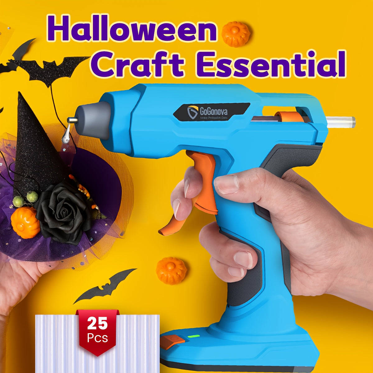 Cordless Hot Glue Gun, An Ideal Christmas Gift, Gogonova Glue Gun 20s Fast Heating, Anti-Drip, Safety Protection Design, USB Rechargeable, Perfect for DIY - product image 10