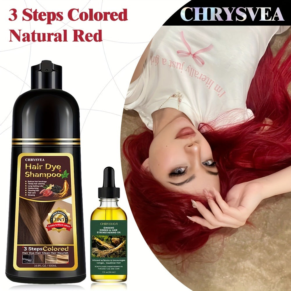 Hair Dye Shampoo with Rosemary Essential Oil Set 7-in-1 16.91 oz — 100% White & Gray Hair Coverage, Herbal Formula, 9 Shades, Long-Lasting Color, No Mix, Scalp Nourishing, Unisex M - product image 11