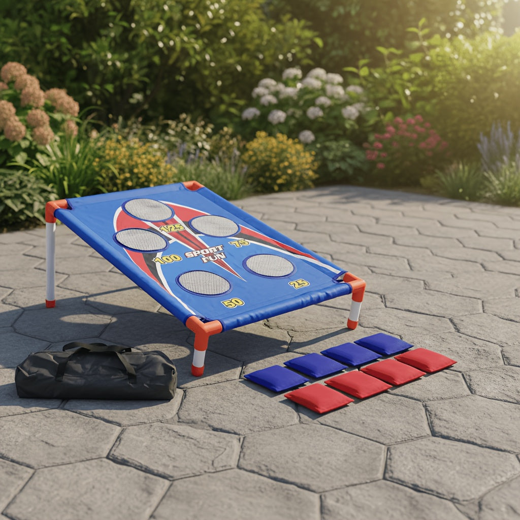 Bean Bag Toss Game Set | 5-Hole Scoring Board, 8 Bean Bags & Carry Bag | Outdoor Backyard Lawn & Beach Game for Adults & Kids, Family Party, Birthday & Holiday - product image 5