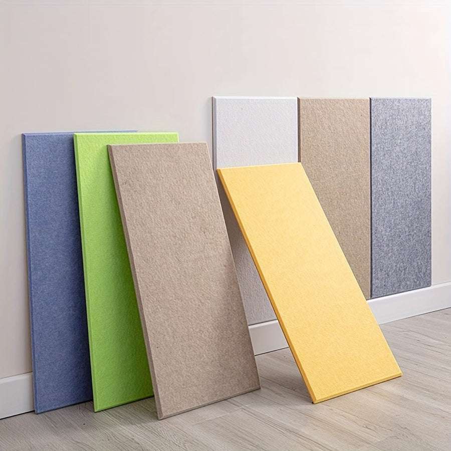 Set of 6 High-Density Acoustic Foam Panels Measuring 12X24X0.4 Inches, Available in Blue, Green, Yellow, Brown, and White, These Self-Adhesive Soundproof Wall - product image 2