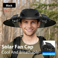 Adjustable Strap, Breathable Mesh Design, High Airflow, Long Battery Life, Ideal for Fishing Hiking Camping Gardening Outdoor Work | Solar Powered Dual Fan Sun - product image 3