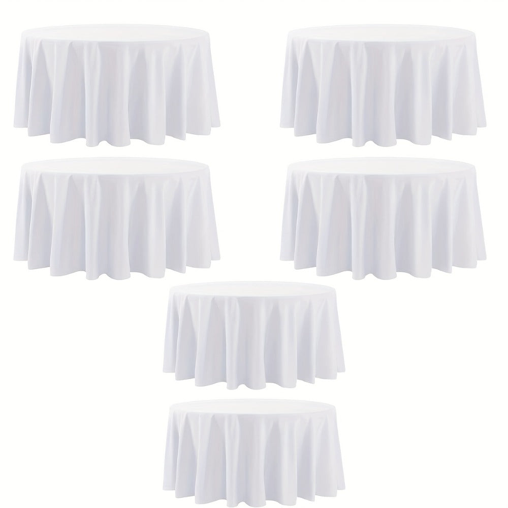 120 Inch Round Tablecloth Bulk Pack – Wrinkle-Free Table Cover for Wedding, Party, Christmas & Halloween, Black or White (6/12/18 Pack) - product image 5