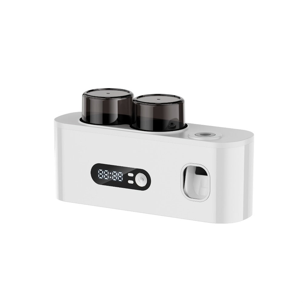 Toothbrush Holder with UV Sterilizer & Automatic Toothpaste Dispenser – 5-Slot Smart Bathroom Organizer with 2 Cups, USB Rechargeable, Clock Display, Durable Plastic Wall Mount for - product image 4