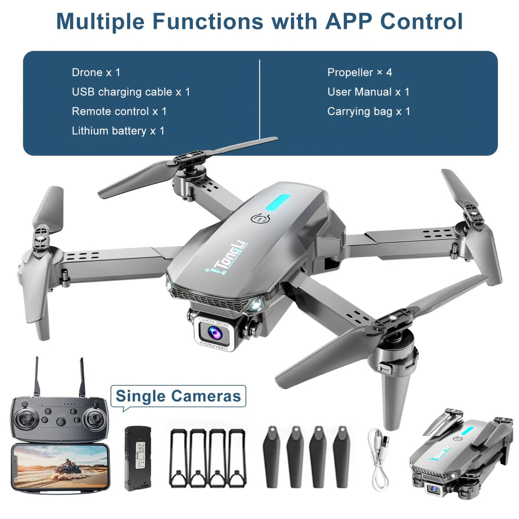 Beginner Vlogging Aerial Photography Quadcopter Gift for Kids Teens Adults | Foldable HD Camera Drone Free Storage Bag USB-C Charging 3D Flips Single or Dual - product image 24