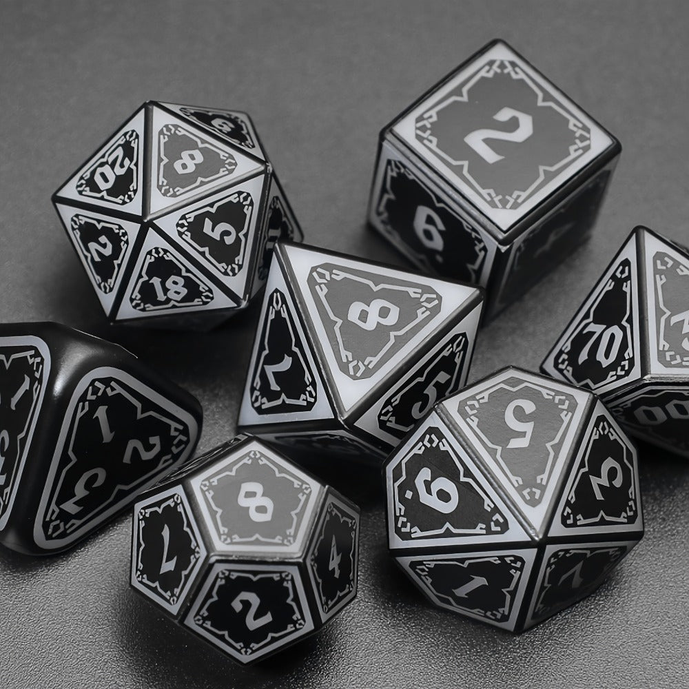 Illuminated Polyhedral Dice with Type-C Charging Case for D&D RPG Tabletop Games, Astral Shard Black, Glow in Dark Gift for Gamers – RGB LED DND Dice Set - product image 10