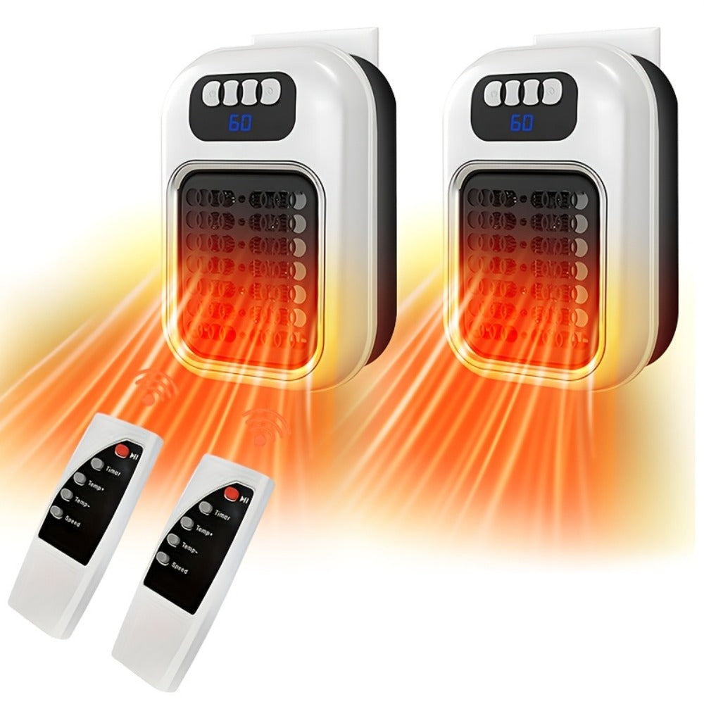 Wall Mounted Mini Electric Space Heater – Fast Heating, 3 Modes, Adjustable Temperature, Overheat & Tilt Protection, Display Screen, Portable Plug-In Heater for Home, Office, Bathr - product image 5