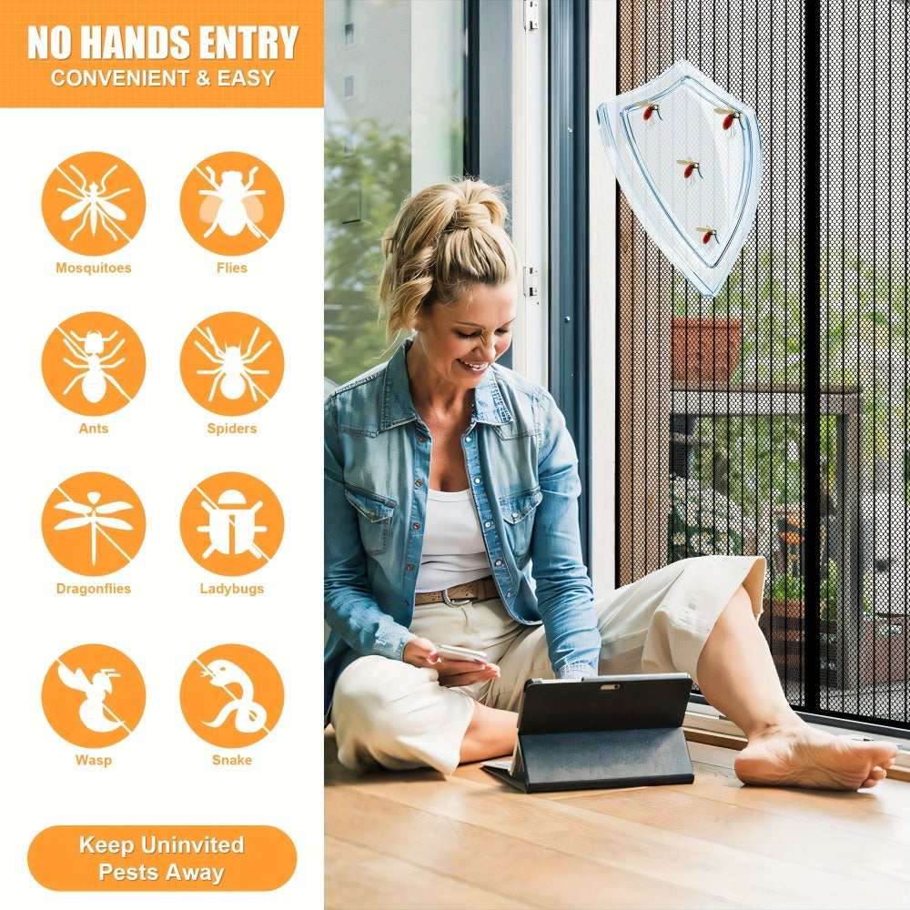 Magnetic Screen Door for Doorways – Heavy Duty Self-Sealing Mesh Door Screen with Magnetic Closure, Hands-Free, Pet & Kid Friendly, Durable Nylon, Fits Most Door Frames, Easy Insta - product image 9