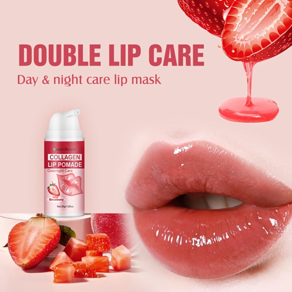 Lip Pomade Collagen 30g Moisturizing Plumping Lip Essence — Deep Hydration Day & Night Lip Care Nourishes Repairs Dry Chapped Lips Long-Lasting Clear Glossy Finish All Skin Types - product image 8