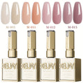 Jelly Gel Nail Polish Set 4pcs Nude Icy Translucent - Semi-Permanent LED Cured Long Lasting Glossy DIY Home Manicure Nail Art Kit 0.51oz - product image 14