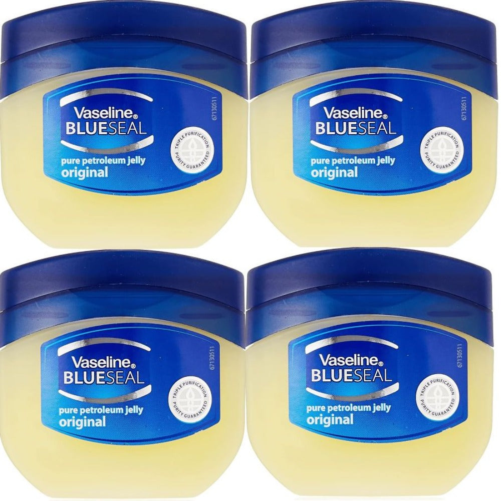 Petroleum Jelly 4-Pack Vaseline Original 50ml Each – Fragrance-Free Skin Protectant & Moisturizer for Dry Skin, Chapped Lips, Cracked Heels & Minor Cuts | Dermatologist Trusted Bod - product image