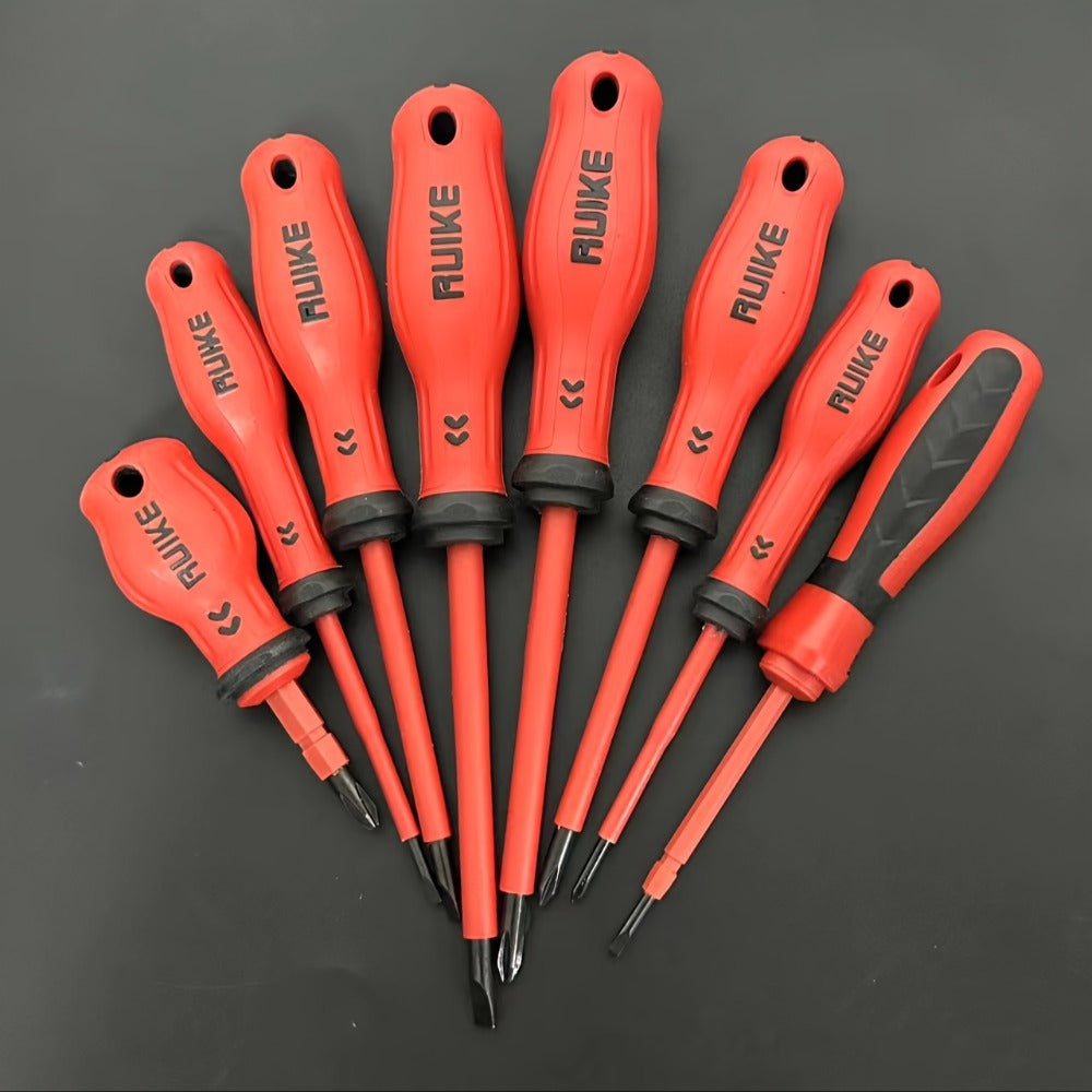 Magnetic Screwdriver Set 8pcs, 4 Slotted & 4 Phillips Non-Slip Handle Precision Screwdrivers, Manual Hand Tool Kit for Electronics, Furniture, Appliances, Car Repair & DIY Projects - product image
