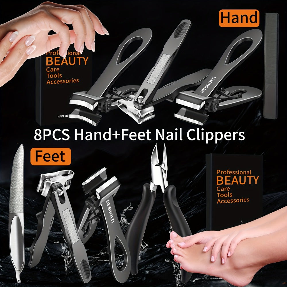 Thick Toenail Clipper Set for Seniors & Diabetics — Wide Jaw Ingrown Toenail Clipper, Heavy Duty Angled Nail Clipper & Nail File Kit for Men and Women, Professional Thick Nail Cutt - product image 5