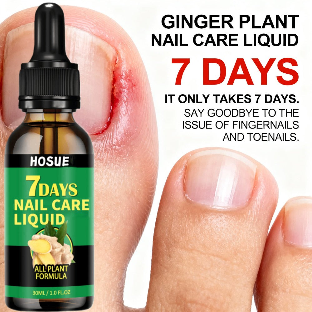 Ginger Nail Care Liquid 7-Day Repair 2-Piece Set 1.01oz Each – HOSUE Plant-Based Formula for Yellowing Gray Uneven Discolored Nails, Daily Nail Treatment Serum for Women & Men, Nai - product image 9