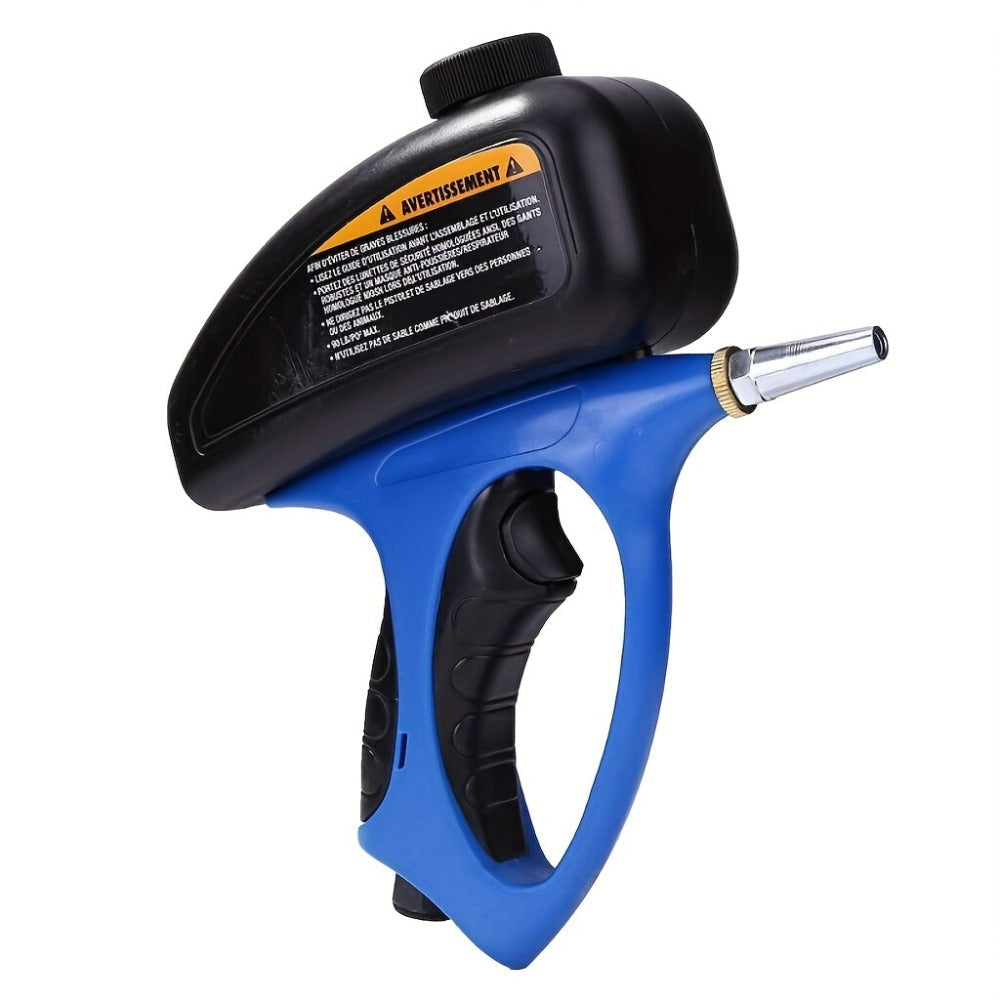 Sandblaster Gun for Air Compressor Pneumatic Abrasive Blasting – 90 PSI Max, 500ml Tank, Small Nozzle, for Metal Rust Removal, Glass Etching, Polishing & Auto Repair – Blue, Red &  - product image 18