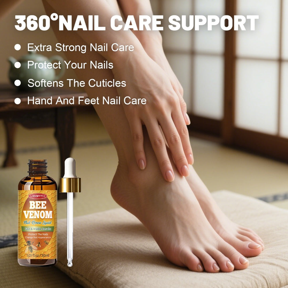 Toenail Repair Solution with Bee Venom Extra Strength Formula for Damaged Discolored Brittle Nails Nail Restoration Serum Visible Results in 7 Days 1.01 fl oz 30ml - product image 6