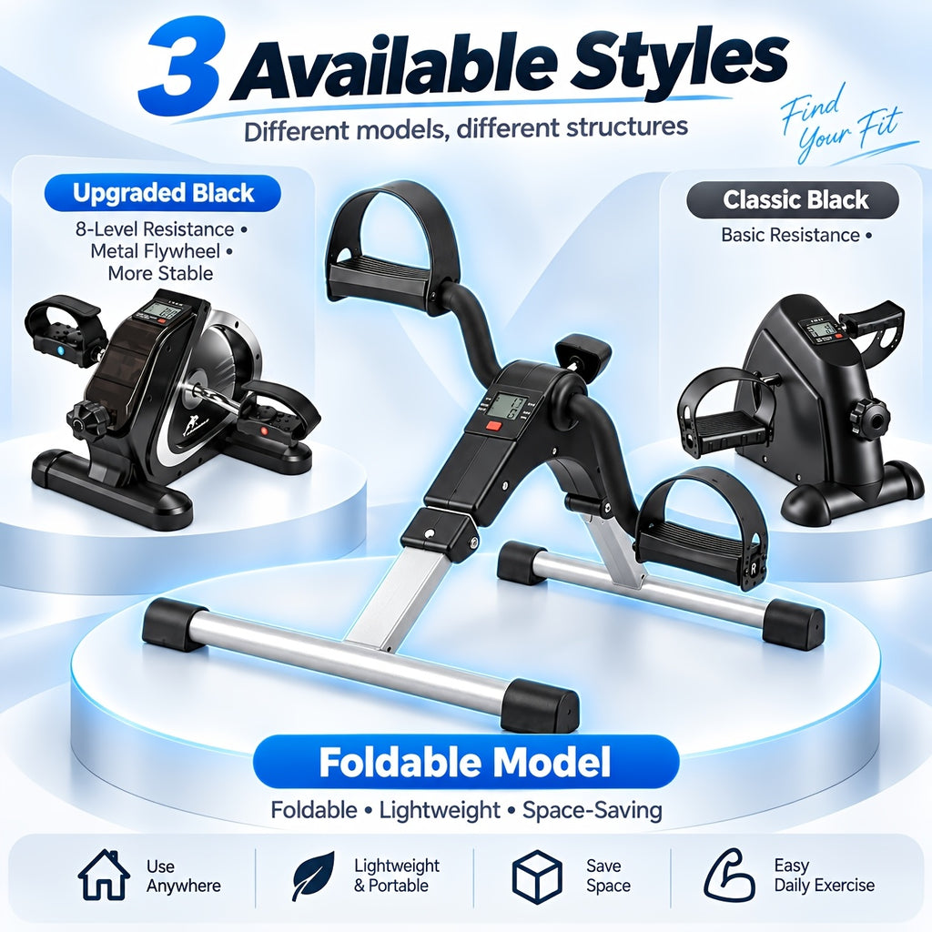 Portable Elliptical Trainer, Mini Exercise Bike for Home and Office, LCD Display, 8 Resistance Levels, Silent Anti-Slip Design, 350Lb Capacity, for Arm and Leg - product image
