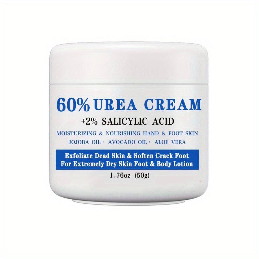 Urea Foot Cream 60% with 2% Salicylic Acid Deep Moisturizing Exfoliating Heel & Hand Lotion – Softens Dry Cracked Skin, Jojoba & Avocado Oil, Hypoallergenic 1.76oz - product image 3