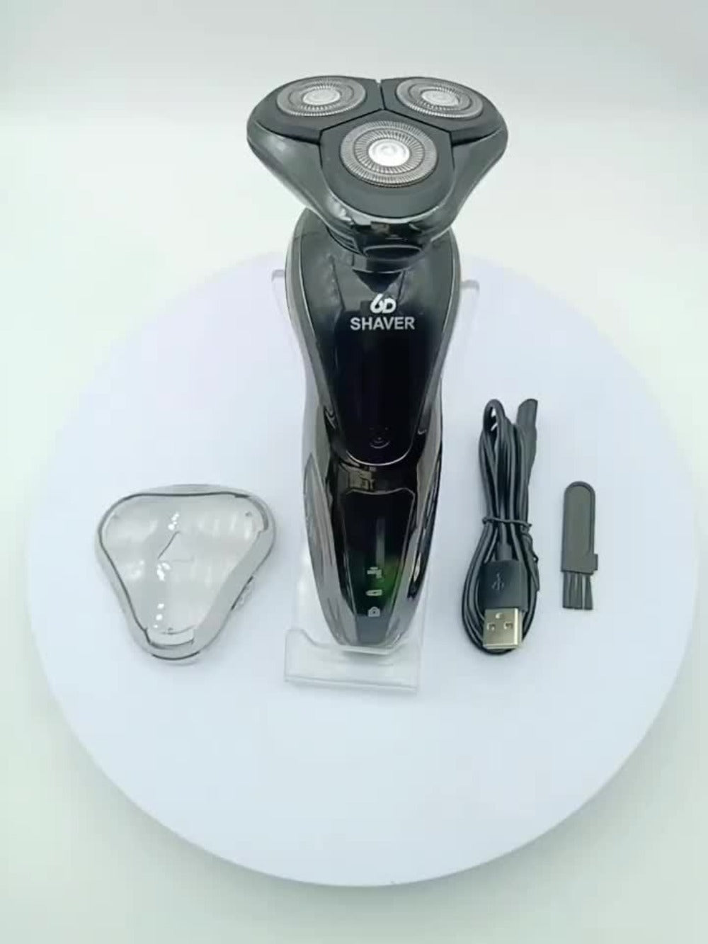 Electric Shaver for Men 3-in-1 Cordless Rechargeable 360° Floating Rotary – Beard Trimmer, Nose Hair Trimmer & Face Shaver with LED Display, 90-Min Battery & USB Charging, Black - product image 10