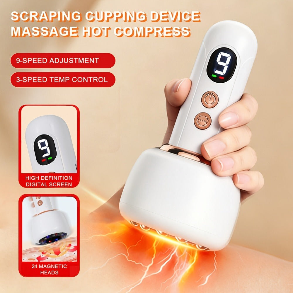 Vacuum Cupping Massager USB Rechargeable Scraping Massage Device Intelligent Suction Cup with 1200mAh Battery for Neck Shoulder Back Pain Relief Home Use - product image 4