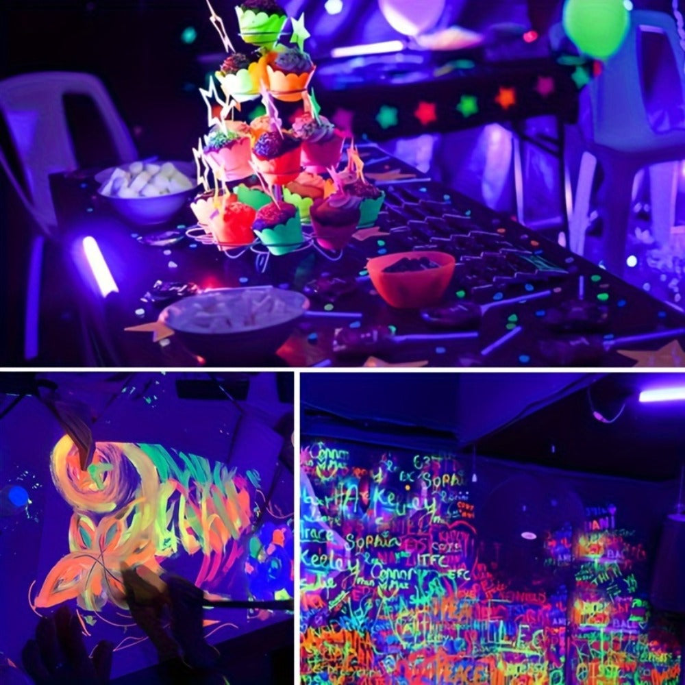 UV Black Light Bars & Strips 8-Piece Set – 385-400nm USB Powered 5V LED Blacklight for Glow Party, Halloween, Neon Party, Body Paint & Fluorescent Art (4x32cm + 4x250cm) - product image 16
