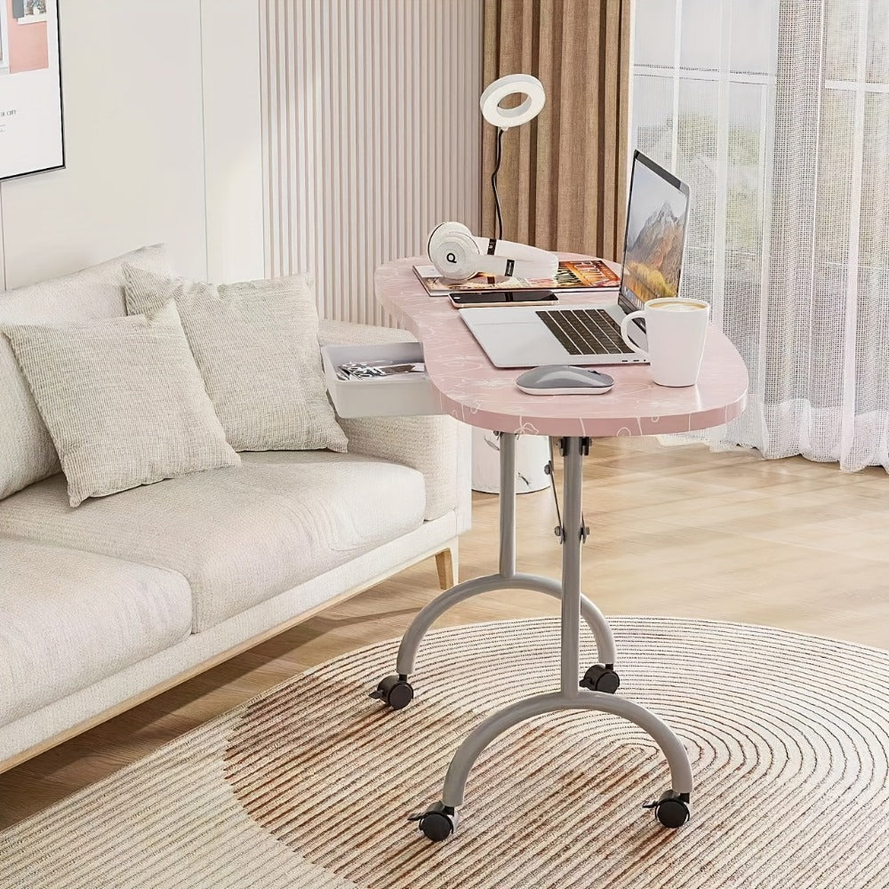 Foldable Nail Table with LED Lamp Drawer Lockable Wheels Wrist Cushion & Carrying Bag – Portable Manicure Station for Nail Salon Technician Home Studio White - product image 7