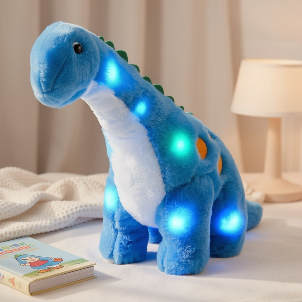 Dinosaur Stuffed Animal Plush Glowing Blue Dino with Music LED Light Up Soft Toy Glow in the Dark Birthday Gift for Kids Boys Girls Dinosaur Lovers for Home - product image 7