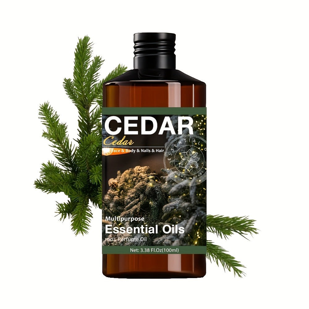 Cedarwood Essential Oil 100ml Pure Therapeutic Grade Undiluted - Aromatherapy Diffuser Oil for Relaxation Stress Relief Sleep Aid Skin Hair Scalp Nail Care Massage Meditation Welln - product image