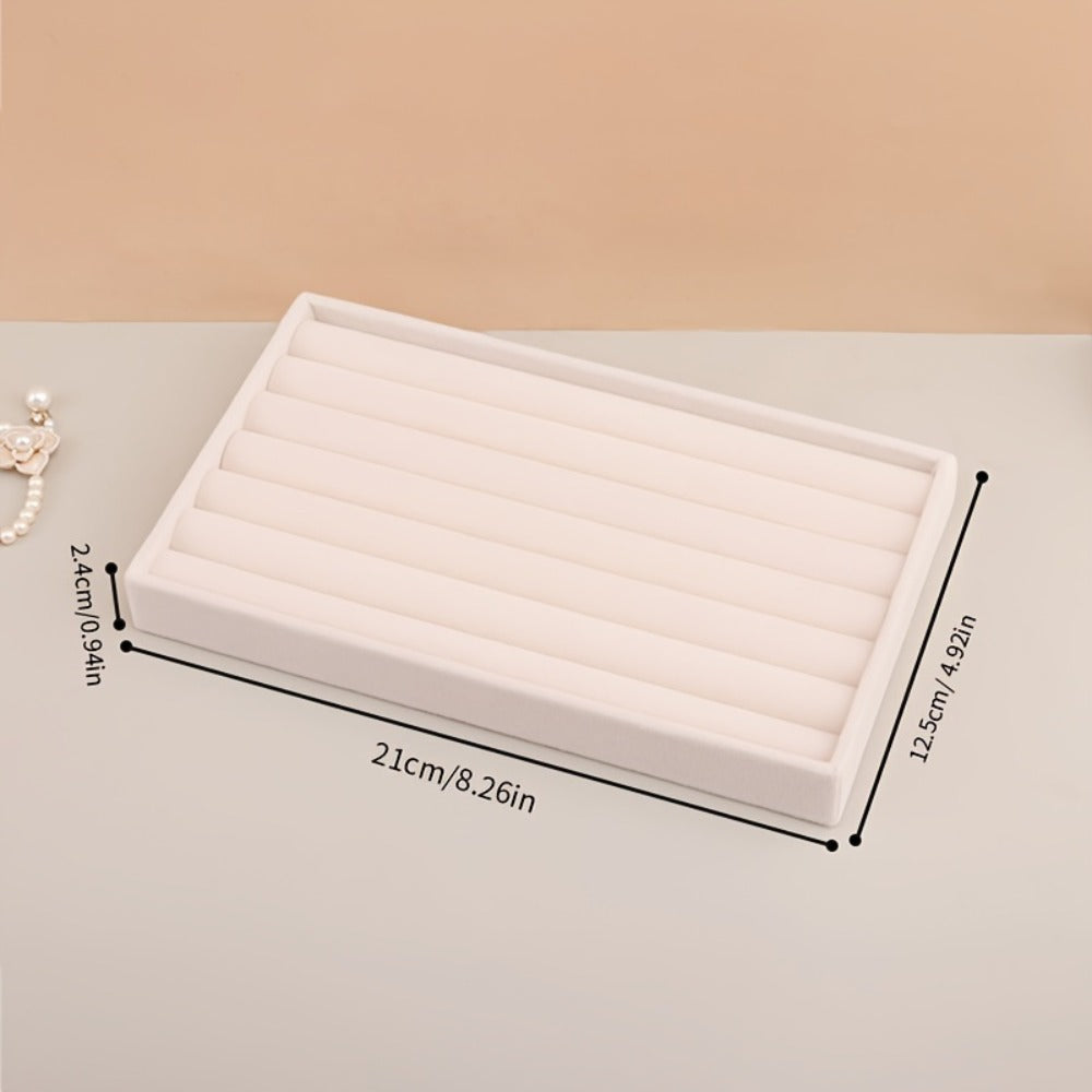 Stackable Jewelry Organizer Trays 6-Piece Set – Rectangular Multi-Compartment Drawer Inserts with Removable Dividers for Earrings, Rings, Necklaces & Bracelets – Tabletop Jewelry D - product image 4