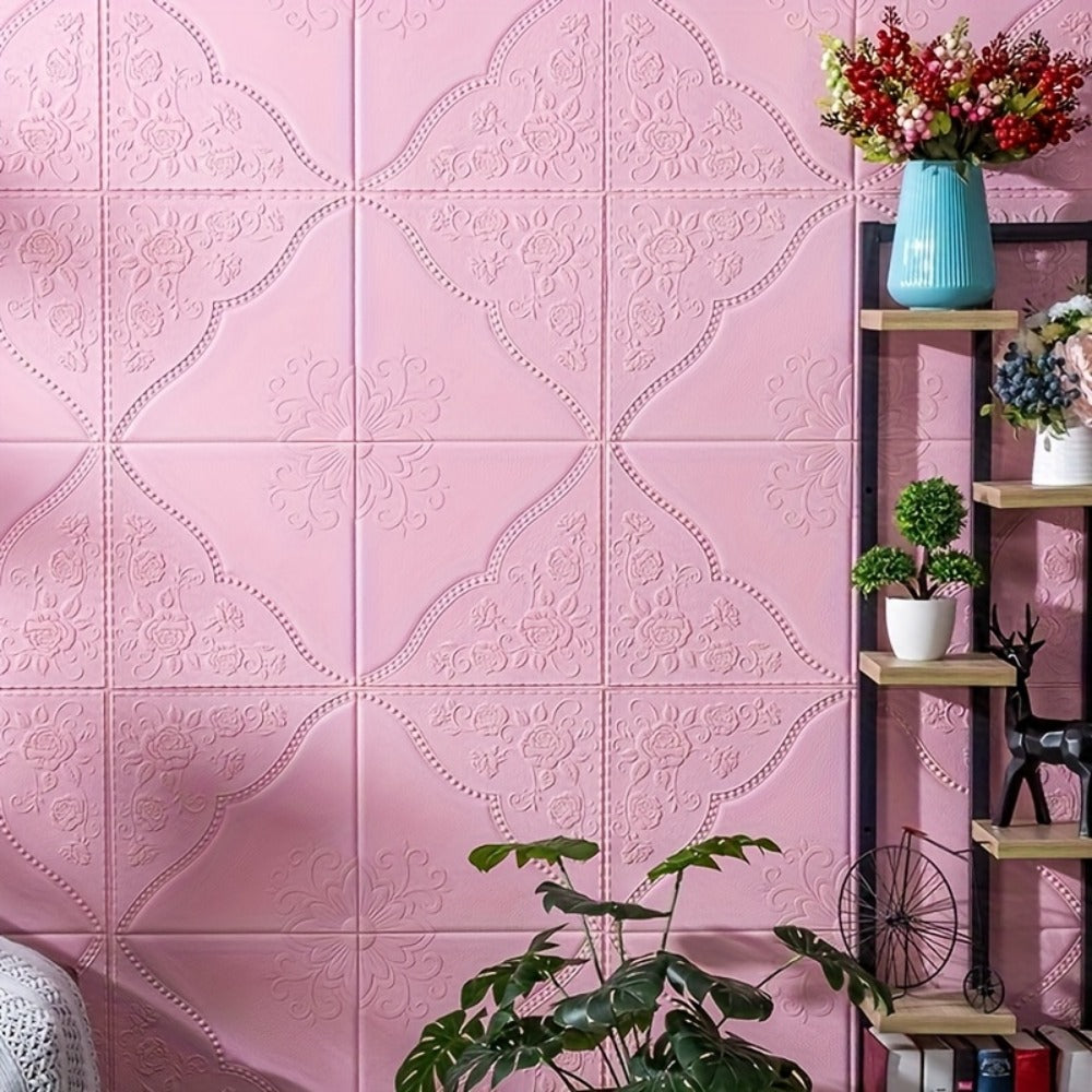 Peel and Stick Tile Stickers 13.78x13.78in Self-Adhesive Glam Plaid Pattern Wall Tiles for Kitchen Bathroom Living Room – 50pcs PVC Waterproof Removable Backsplash Decor - product image 11