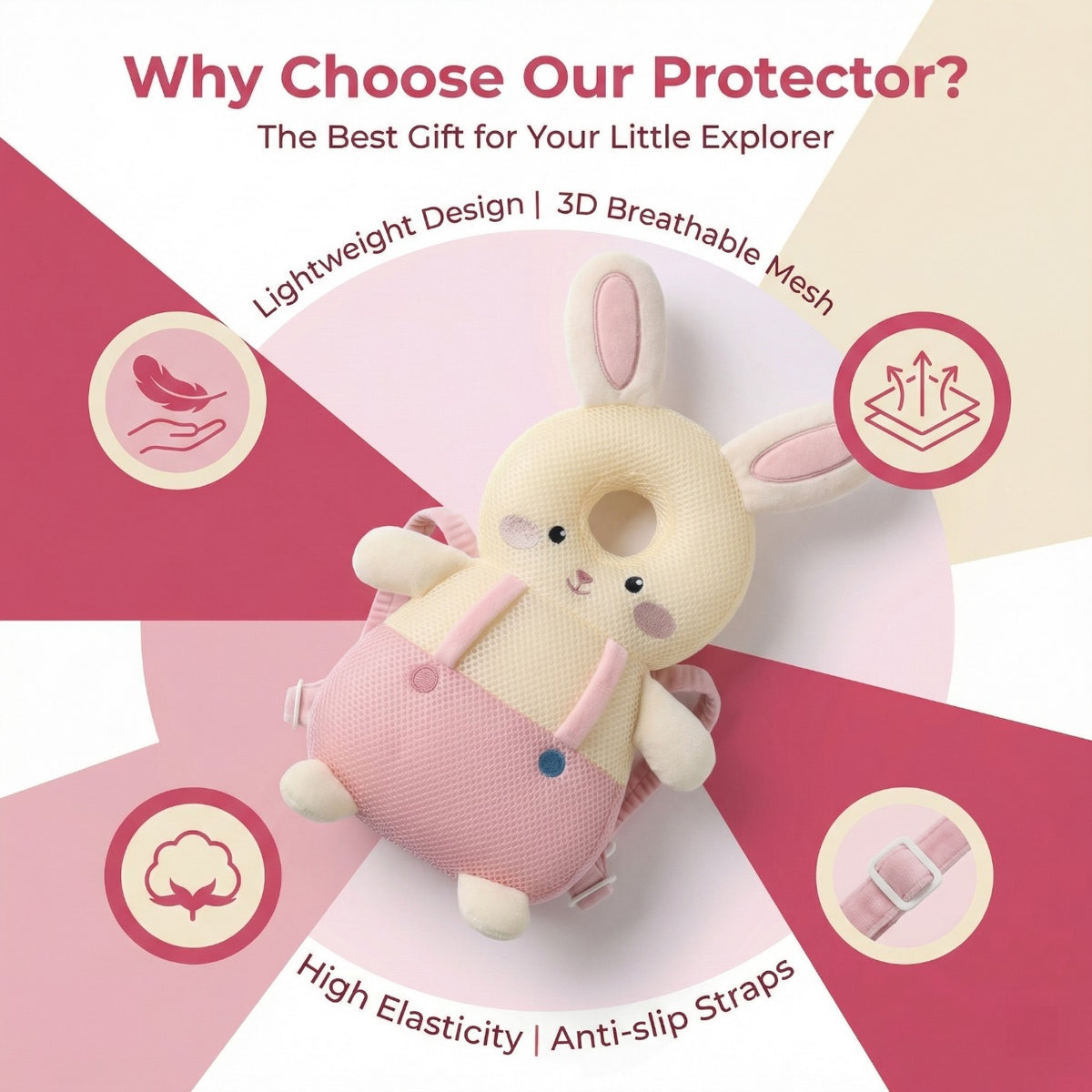 A Pc Soft Toddler Backpack for Infants and Toddlers, with Adjustable Cartoon Animal Plush Backrest, Made Of Colorful Polyester Fiber, An Ideal Gift for - product image 6