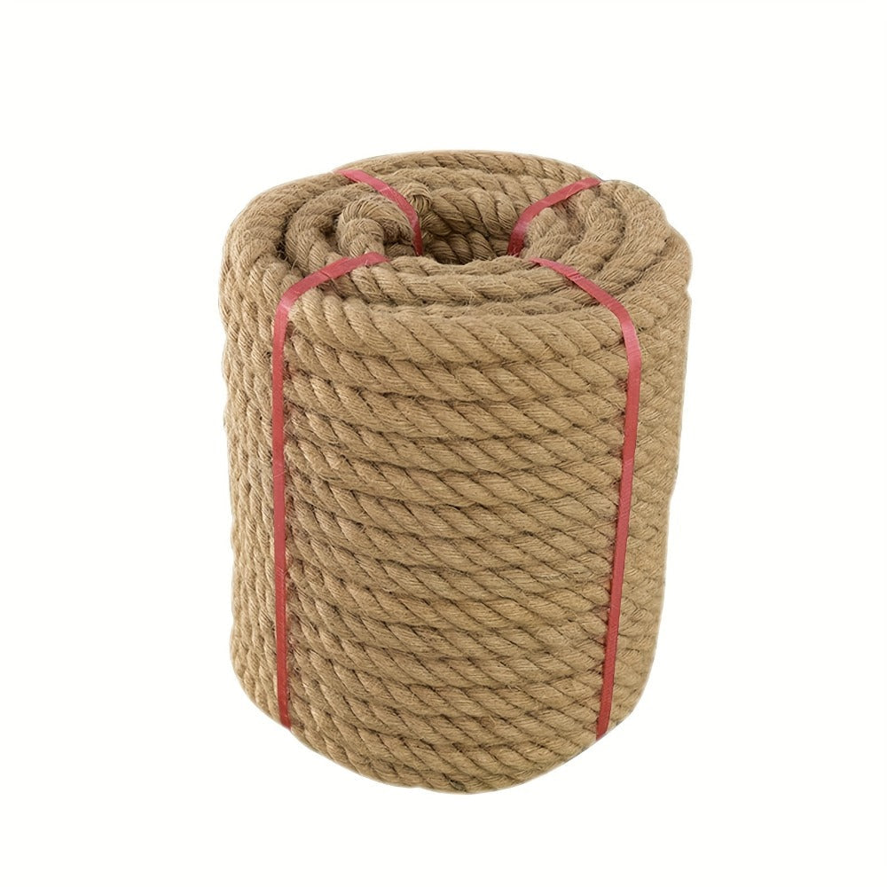 Manila Rope Natural Jute Twisted Hemp Rope – 3/4" 1" 1-1/4" 1.5" Thick Heavy Duty Outdoor Rope for Swing Bed Hammock Railing Crafts Tug of War Landscaping Gardening Bundling Home D - product image