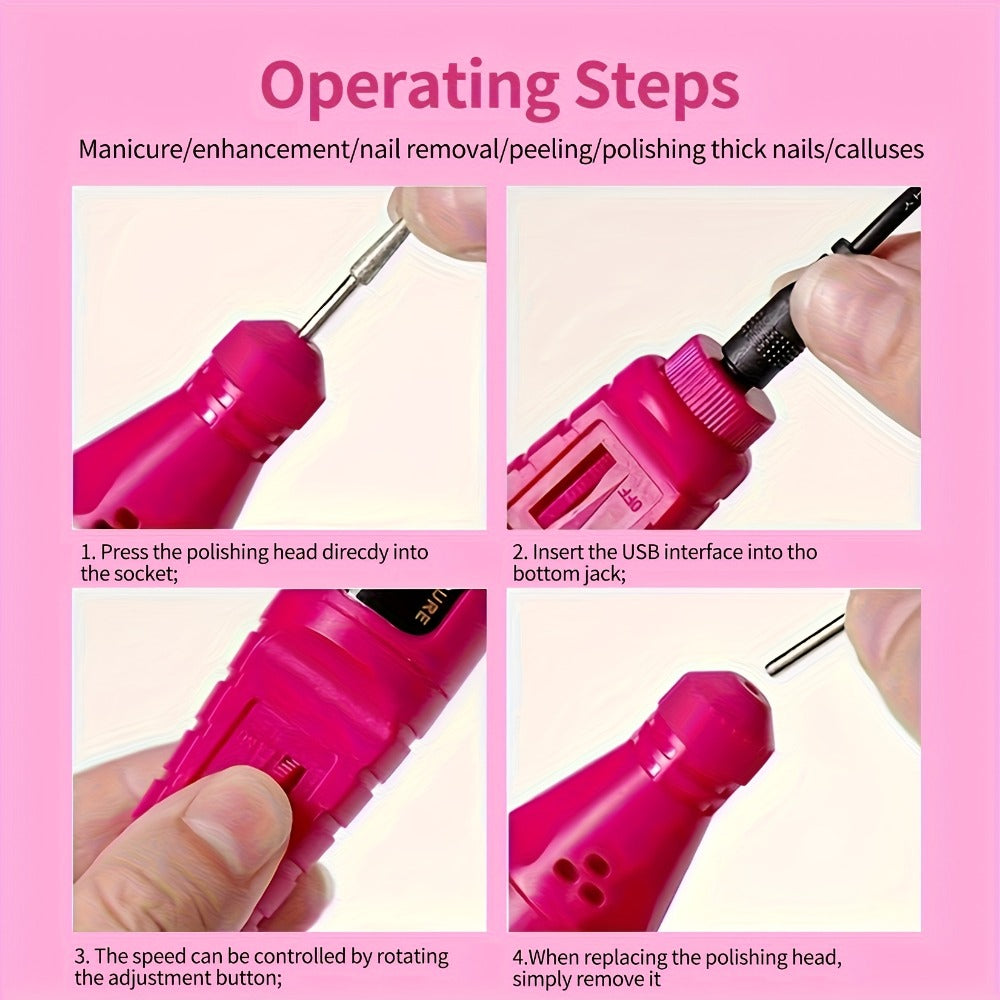 Gel Nail Manicure Kit 7-in-1 with LED Lamp – Stainless Steel Nail Art Tool Set, Cuticle Remover, Nail File, Polisher & Finger Separator, Complete Salon & Home DIY Nail Care Kit for - product image 7