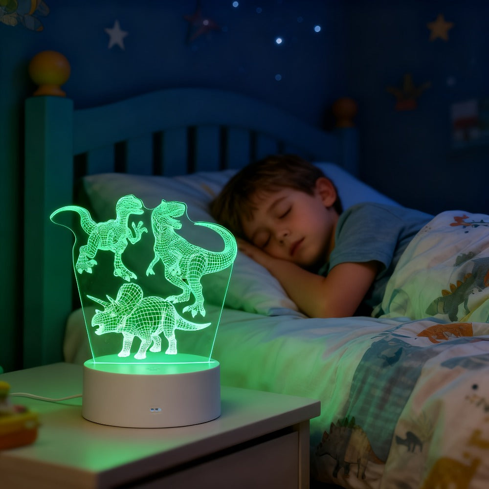 3D Holographic Dinosaur Night Lamp 16 Color Changing T-Rex LED Bedside Lamp Remote Touch Control Adjustable Brightness Kids Room Decor Gift Boys Girls Jurassic - product image 7