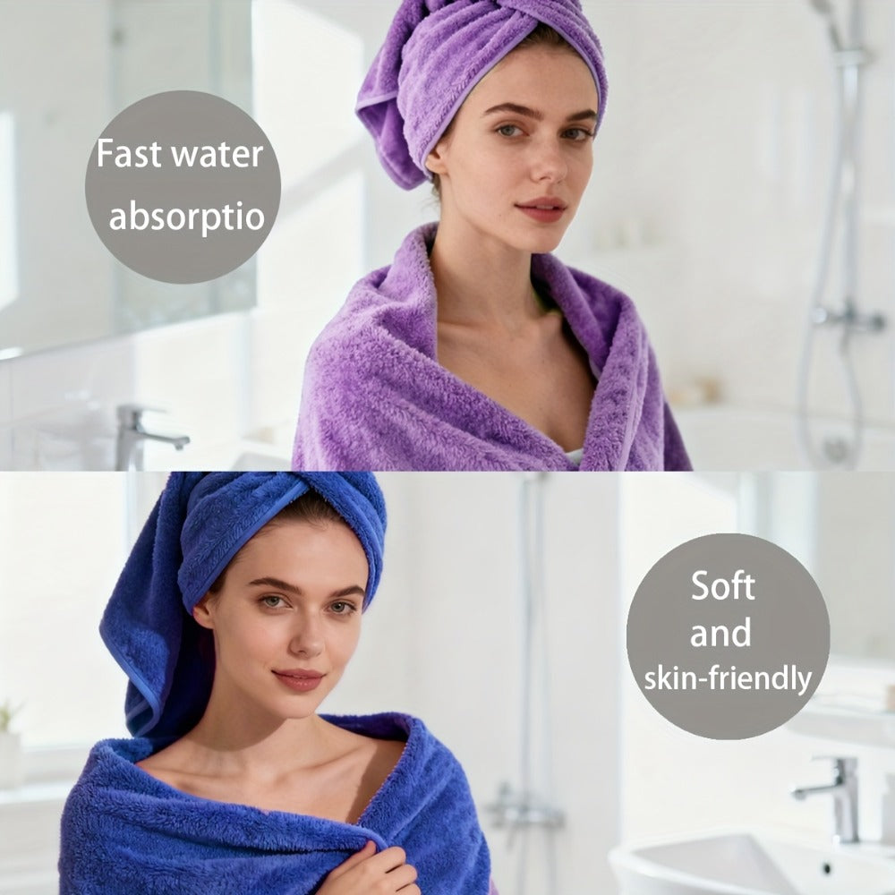 Coral Velvet Bath Towel Set 18pcs – 4 Bath Towels 4 Hand Towels 10 Washcloths Hotel Quality Soft Absorbent - product image 2