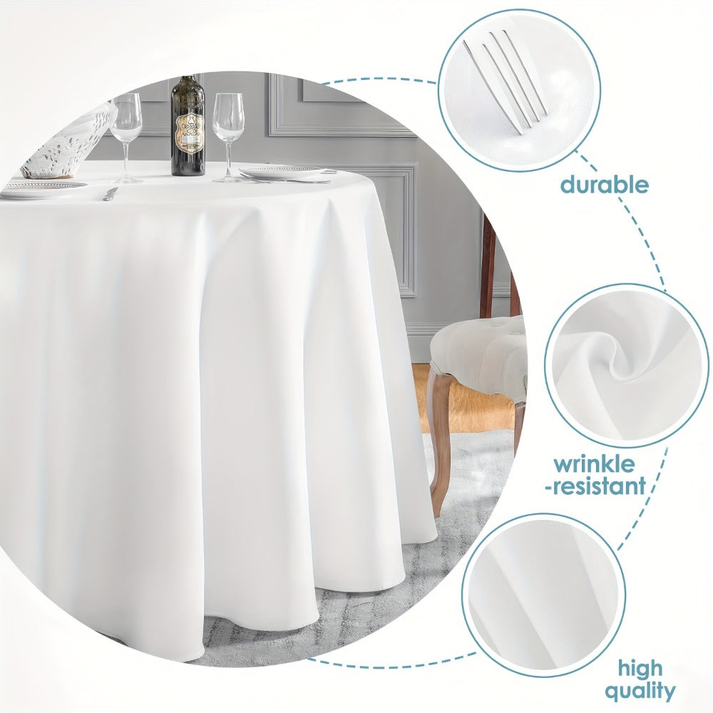 120 Inch Round Tablecloth Bulk Pack – Wrinkle-Free Table Cover for Wedding, Party, Christmas & Halloween, Black or White (6/12/18 Pack) - product image 11