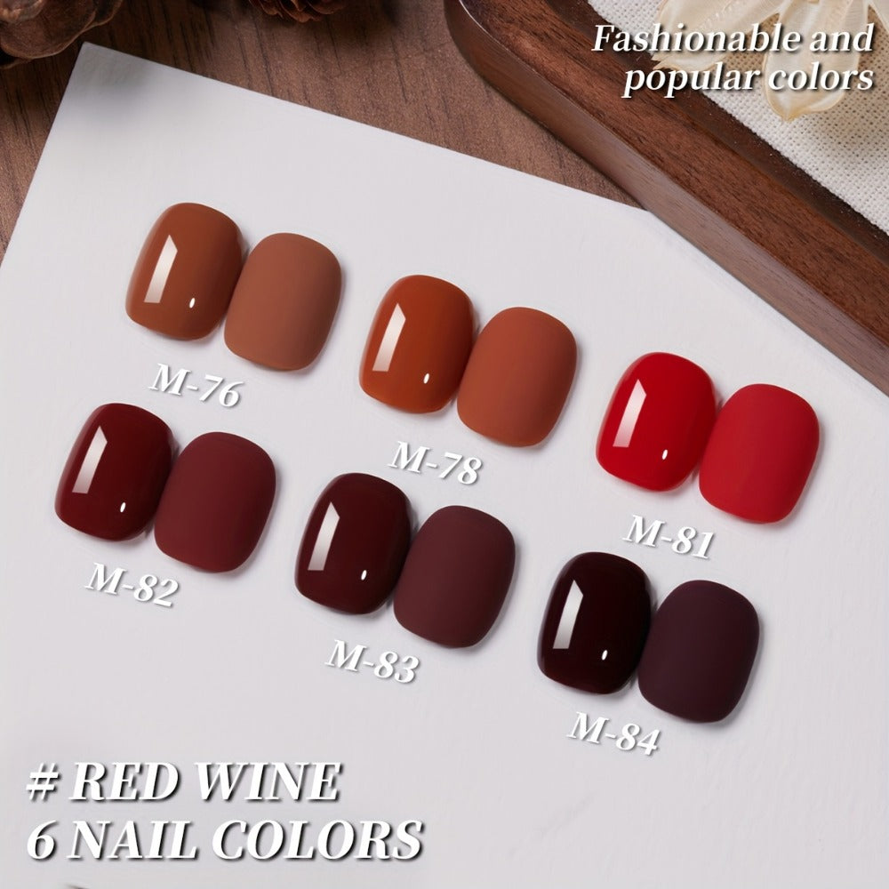 Jelly Gel Nail Polish Set 6 Colors — Nude Pink Translucent Soak Off LED UV Curable Semi-Permanent Gel Polish Kit | Photo Frame Bottle | Long Lasting Glossy Finish | Home Salon DIY  - product image 5