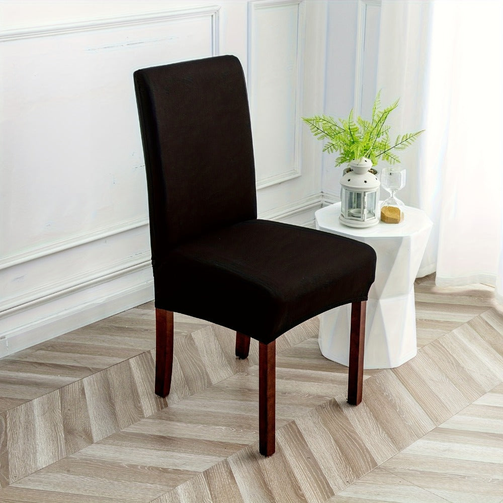 Stretch Dining Chair Covers Set | Elastic Jacquard Slipcovers for Dining Room Kitchen Wedding Office, 4pcs or 6pcs, 9 Colors, Washable Furniture Protector - product image 32